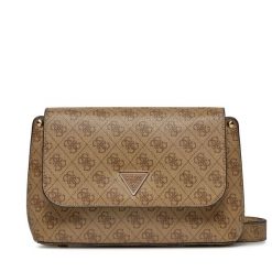 Torebka Guess. Brązowe listonoszki Guess, z aplikacjami, bez dodatków. Za 309.99 zł.