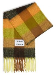 Verb To Do Damski tkany szalik Kobiety Sztuczne włókno zielony|pomarańczowy w kratkę, ONE SIZE. Brązowe szaliki Verb To Do, z aplikacjami, z włókna. Za 249.95 zł.