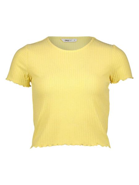 ONLY Koszulka w kolorze żółtym rozmiar: S. Żółte bluzki Only, s, bez wzorów, bez kołnierzyka, bez ramiączek. Za 55.95 zł.