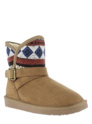 ISLAND BOOT Botki zimowe "Concho" w kolorze jasnobrązowym rozmiar: 40. Brązowe botki Island Boot, na zimę, bez wzorów, z materiału, bez obcasa, bez zapięcia. Za 154.43 zł.