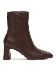 Steve Madden Botki Hurst SM11003498 Brązowy. Brązowe botki Steve Madden, bez wzorów, ze skóry, bez obcasa, na słupku, bez zapięcia. Za 429.99 zł.