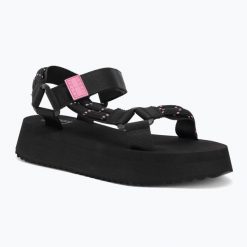 Sandały damskie Tommy Jeans Eva Rope. Czarne sandały Teva, bez wzorów, z jeansu, klasyczne, bez obcasa, bez zapięcia. Za 249.99 zł.