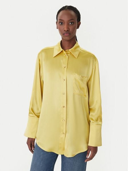 MAX&Co. Koszula Angri 2616111061200 Żółty Regular Fit. Żółte koszule MAX&Co., bez wzorów, z jedwabiu, bez kołnierzyka, bez ramiączek. Za 1,109.00 zł.