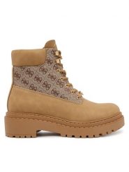 Guess Trapery FLTLEA FAL10 Brązowy. Brązowe trapery i śniegowce Guess, ze skóry. Za 769.99 zł.