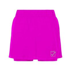 Damskie spódnico-spodenki Givova. Czerwone sukienki Givova, bez wzorów, z materiału, sportowe, bez kołnierzyka, bez ramiączek, sportowe. Za 264.99 zł.