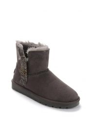 ISLAND BOOT Botki zimowe "Koldy" w kolorze szarym rozmiar: 37. Szare botki Island Boot, na zimę, z aplikacjami, z materiału, bez obcasa, bez zapięcia. Za 141.85 zł.