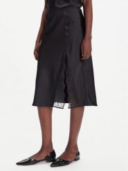 Calvin Klein Spódnica midi LV044C672G Czarny Regular Fit. Czarne spódnice Calvin Klein, l, bez wzorów, z syntetyku, midi. Za 569.99 zł.