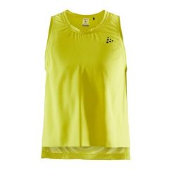 Damski tank top Craft Untmd. Żółte topy Craft, bez wzorów, bez kołnierzyka, bez ramiączek. W wyprzedaży za 136.50 zł.