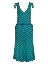 Finside Sukienka "Solmu" w kolorze turkusowo-niebieskim rozmiar: 38. Niebieskie sukienki Finside, na co dzień, bez wzorów, bez kołnierzyka, bez ramiączek, midi, proste. Za 122.09 zł.