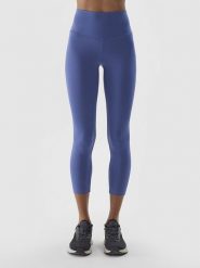 4F Legginsy sportowe w kolorze niebieskim rozmiar: XS. Niebieskie legginsy 4f, xs, bez wzorów, z materiału, outdoorowe. Za 66.00 zł.