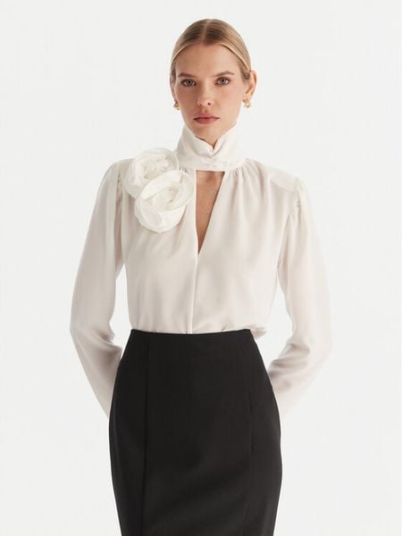 ACCESS FASHION Bluzka 54-2063-171 Biały Regular Fit. Białe bluzki ACCESS FASHION, bez wzorów, z syntetyku, bez kołnierzyka, bez ramiączek. Za 469.99 zł.