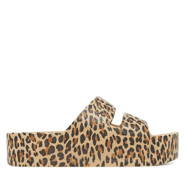 Klapki Freedom Moses. Brązowe klapki Freedom Moses, bez wzorów, bez obcasa. Za 179.99 zł.