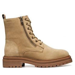 Trapery Geox. Brązowe trapery i śniegowce Geox. Za 589.99 zł.