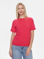 United Colors Of Benetton T-Shirt 103CD102M Różowy Regular Fit. Czerwone t-shirty United Colors of Benetton, m, bez wzorów, z bawełny, bez kołnierzyka, bez ramiączek. Za 99.99 zł.