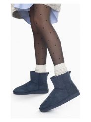 ISLAND BOOT Botki zimowe "Caspian" w kolorze granatowym rozmiar: 36. Niebieskie botki Island Boot, na zimę, bez wzorów, z materiału, bez obcasa, bez zapięcia. Za 114.71 zł.
