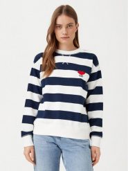 JDY Bluza Boogie 15320335 Granatowy Loose Fit. Niebieskie bluzy JDY, l, bez wzorów, z bawełny, bez kaptura. Za 109.99 zł.