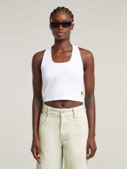 G-Star Top w kolorze białym rozmiar: M. Białe koszulki sportowe G-Star, bez wzorów, z bawełny, bez ramiączek. Za 108.74 zł.