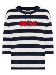 Olsen Bluza w kolorze granatowo-białym rozmiar: 44. Białe bluzy Olsen, bez wzorów, bez kaptura. Za 109.95 zł.