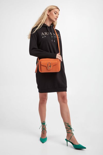Sukienka z kapturem ARMANI EXCHANGE. Sukienki Armani Exchange, s, bez wzorów, bez kołnierzyka, bez ramiączek. W wyprzedaży za 440.37 zł.