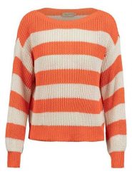 Herrlicher Sweter "Louise" w kolorze pomarańczowo-kremowym rozmiar: XL. Brązowe swetry Herrlicher, xl, bez wzorów, ze splotem, bez ramiączek. Za 137.95 zł.