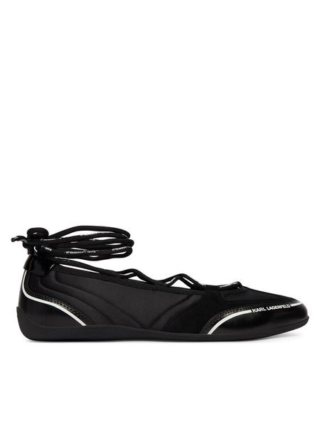 KARL LAGERFELD Baleriny Altia KL66111 Czarny. Czarne baleriny KARL LAGERFELD, bez wzorów, ze skóry, bez obcasa. Za 799.99 zł.