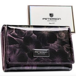 Portfel damski Peterson PTN PS112-FDS fioletowy. Fioletowe portfele Peterson, bez wzorów, ze skóry. Za 123.49 zł.