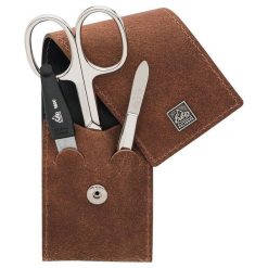 ERBE Manicure Pocket Case Range "Cognac & Ocean Blue", Cognac, 3 pcs. Kuferki do makijażu 1 ct 1 szt. Zestawy ERBE. Za 222.35 zł.