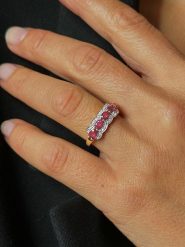 OR Carats Złoty pierścionek z diamentami i kamieniami szlachetnymi rozmiar: 52. Żółte pierścionki OR Carats, z diamentem, złote. Za 1,913.99 zł.