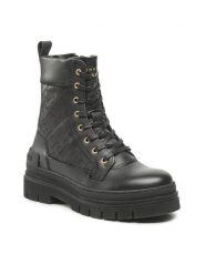 Tommy Hilfiger Trapery Lace Up Zip Boot Monogram FW0FW06849 Czarny. Czarne trapery i śniegowce TOMMY HILFIGER, ze skóry. Za 829.99 zł.