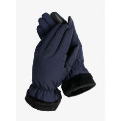 Rękawiczki damskie Jack Wolfskin Highloft Glove. Niebieskie rękawiczki Jack Wolfskin, bez wzorów, sportowe. Za 189.99 zł.