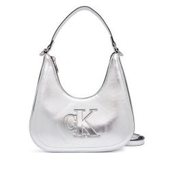 Torebka Calvin Klein. Szare torebki klasyczne Calvin Klein, bez wzorów, bez dodatków. Za 409.99 zł.