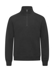 Clique Bluza z półzamkiem z bawełny i poliestru z recyklingu – Black. Czarne bluzy CLIQUE, s, bez wzorów, z bawełny, bez kaptura. Za 183.12 zł.