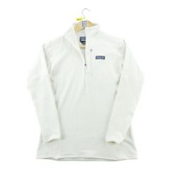 Second life - Patagonia bluza polarowa damska R1 Polartec biała - Stan dobry. Białe bluzy Patagonia, l, bez wzorów, z materiału, bez kaptura. Za 174.62 zł.