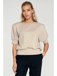 Nife Koszulka w kolorze beżowym rozmiar: 38. Brązowe bluzki Nife, bez wzorów, bez kołnierzyka, bez ramiączek. Za 184.89 zł.