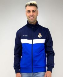 Bluza sportowa rozpinana na zamek błyskawiczny legendarnego klubu Madridista. Bluzy REAL MADRID, s, bez wzorów, z elastanu, bez kaptura. Za 221.97 zł.