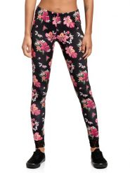 Pussy Deluxe Legginsy "Hawaii" w kolorze czarno-różowym rozmiar: M. Czarne legginsy Pussy Deluxe, m, bez wzorów, z koronki. Za 37.47 zł.