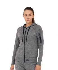 Bluza damska wełniana z kapturem Brubeck OUTDOOR MERINO. Szare bluzy Brubeck, s, bez wzorów, z materiału, z kapturem. Za 399.00 zł.