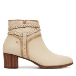 Botki Pikolinos. Brązowe botki Pikolinos, bez wzorów, bez obcasa, na słupku, bez zapięcia. Za 709.99 zł.