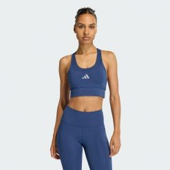 Biustonosz adi365 Running Pocket Medium Support. Niebieskie bielizna sportowa Adidas, xl, bez wzorów. Za 219.00 zł.
