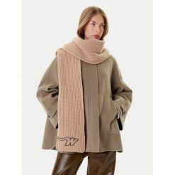 Szalik Weekend Max Mara. Brązowe szaliki Weekend Max Mara, bez wzorów. Za 619.99 zł.
