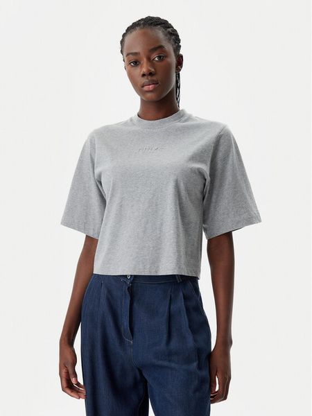 PINKO T-Shirt 104604 A2F8 I42 Szary Regular Fit. Szare t-shirty Pinko, xl, bez wzorów, z bawełny, bez kołnierzyka, bez ramiączek. Za 199.99 zł.