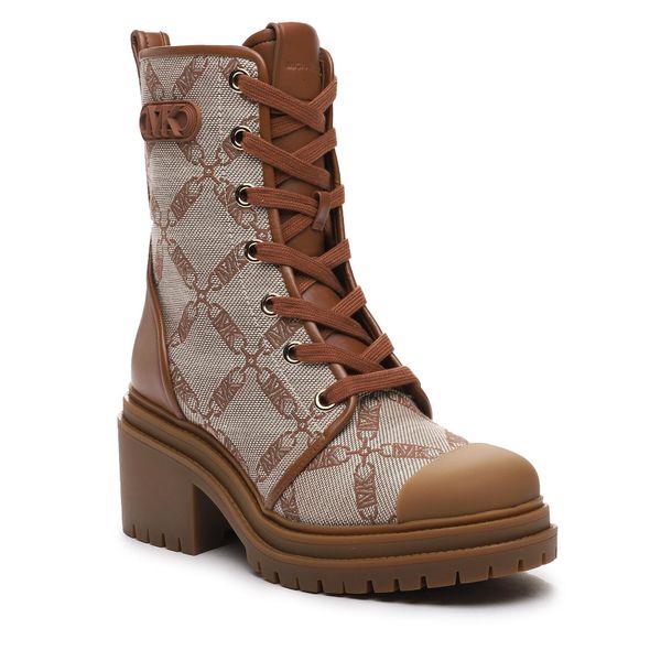 Trzewiki MICHAEL Michael Kors. Brązowe botki MICHAEL Michael Kors, bez wzorów, bez obcasa, na słupku, bez zapięcia. Za 1,299.00 zł.