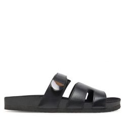 Klapki Lasocki. Czarne klapki Lasocki, bez wzorów, bez obcasa. Za 139.99 zł.