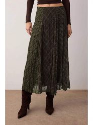 Trendyol Spódnica w kolorze oliwkowo-brązowym rozmiar: 36. Brązowe spódnice Trendyol, bez wzorów, maxi. Za 95.99 zł.