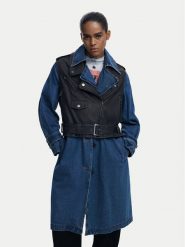 Desigual Płaszcz przejściowy Denimbike 25WWEW52 Niebieski Regular Fit. Niebieskie płaszcze Desigual, m, bez wzorów, z bawełny, bez kaptura. Za 1,179.00 zł.