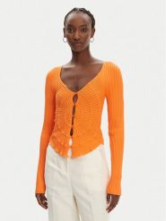PINKO Kardigan Vergina 104627 A2E6 Pomarańczowy Slim Fit. Brązowe kardigany Pinko, m, bez wzorów, z wiskozy. Za 689.99 zł.