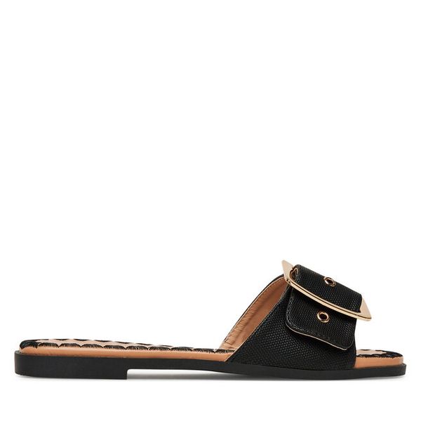 Klapki DeeZee. Czarne klapki DeeZee, bez wzorów, bez obcasa. Za 89.99 zł.