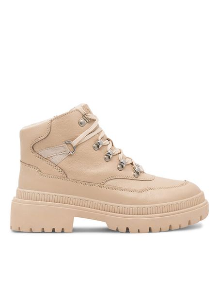 Lasocki Trzewiki WI16-14097-08 Beżowy. Brązowe botki Lasocki, bez wzorów, ze skóry, bez obcasa, na płaskiej podeszwie, bez zapięcia. Za 279.99 zł.