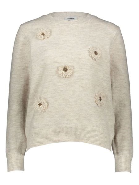 More & More Sweter w kolorze beżowym rozmiar: 36. Brązowe swetry More & More, z aplikacjami, bez ramiączek. Za 119.95 zł.