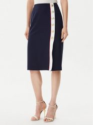 ARTIGLI Spódnica ołówkowa ACGO000930 Granatowy Regular Fit. Niebieskie spódnice Artigli, bez wzorów, z syntetyku, ołówkowe. Za 219.99 zł.